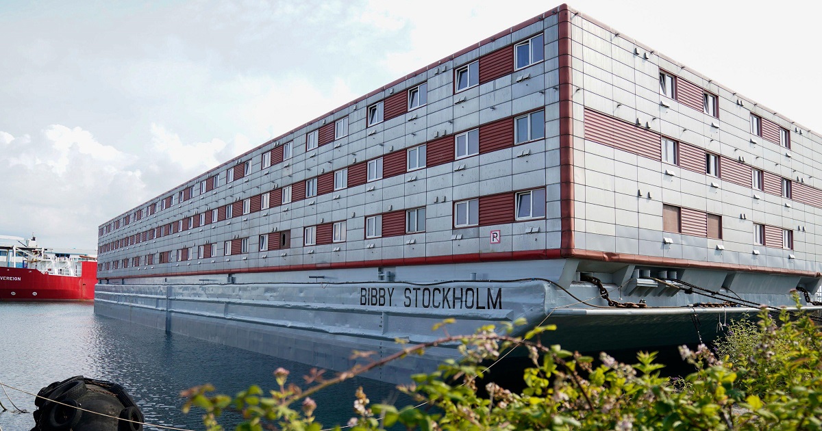 The Bibby Stockholm barge